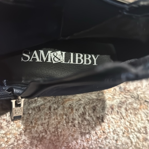 Sam & Libby Navy Ankle Booties with Buckle - Picture 6 of 6